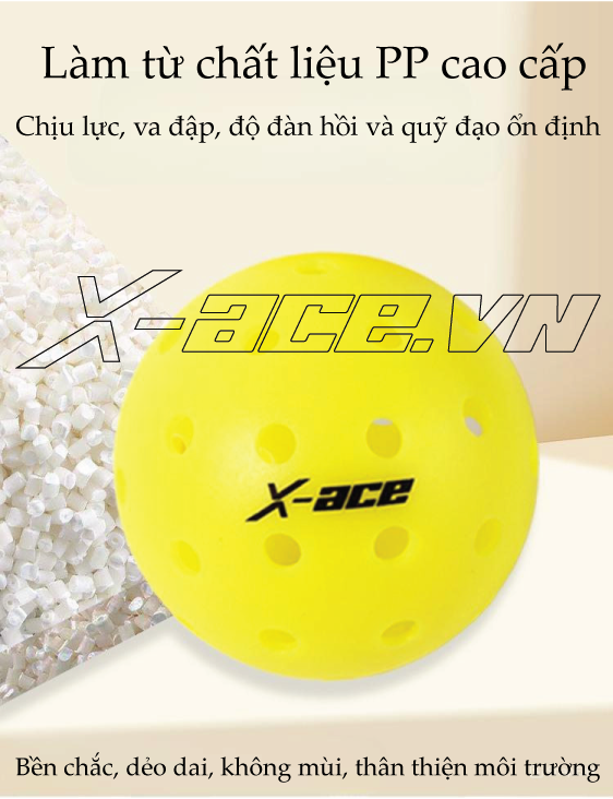 bóng pickleball x-ace 40 lỗ vàng - x-ace.vn
